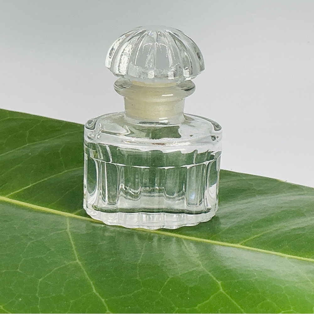 VTG Balenciaga Mini Glass Perfume Bottle & Stopper Empty Clear Container Potion